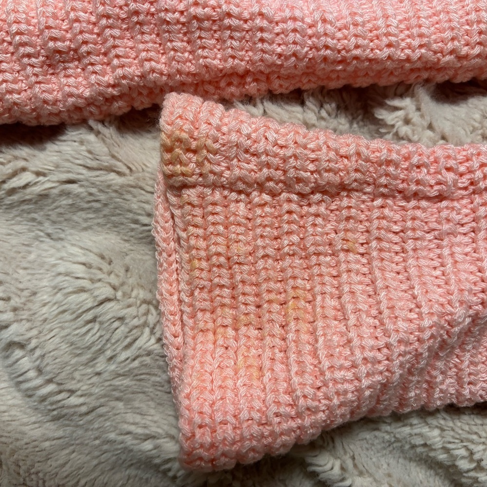 For Love & Lemons Pink Crocheted Ribbon-Trim Knit Top - Picture 4 of 5